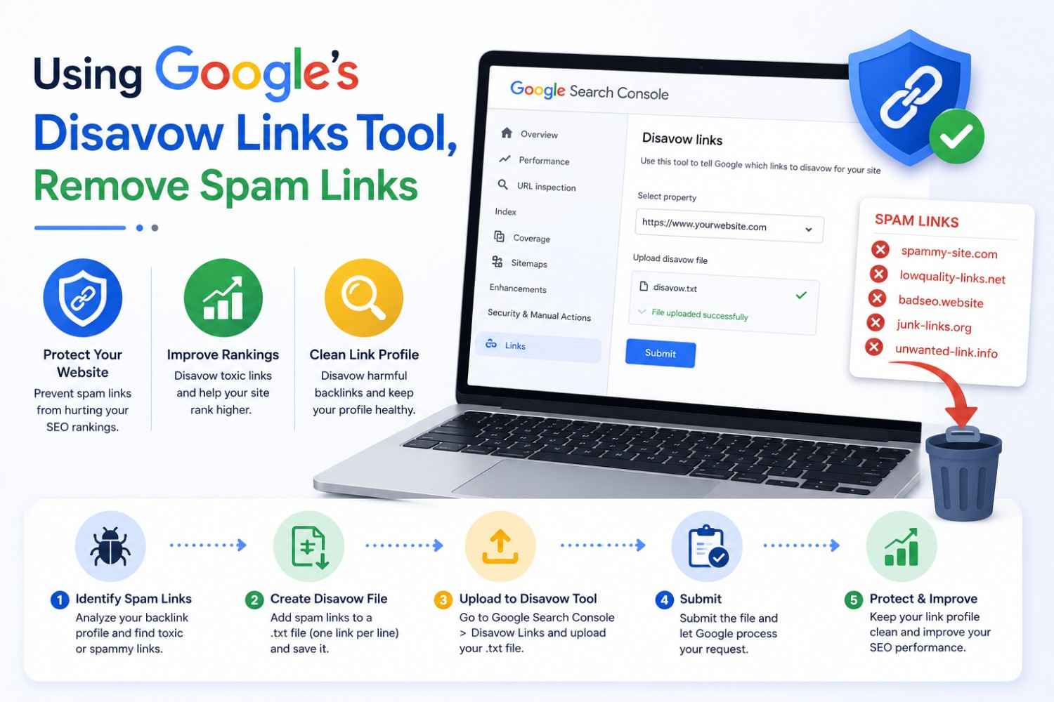 Using Google’s Disavow Links Tool, Remove Spam Links